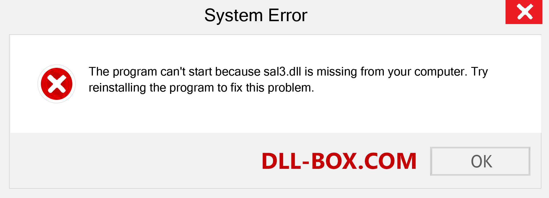  sal3.dll file is missing?. Download for Windows 7, 8, 10 - Fix  sal3 dll Missing Error on Windows, photos, images